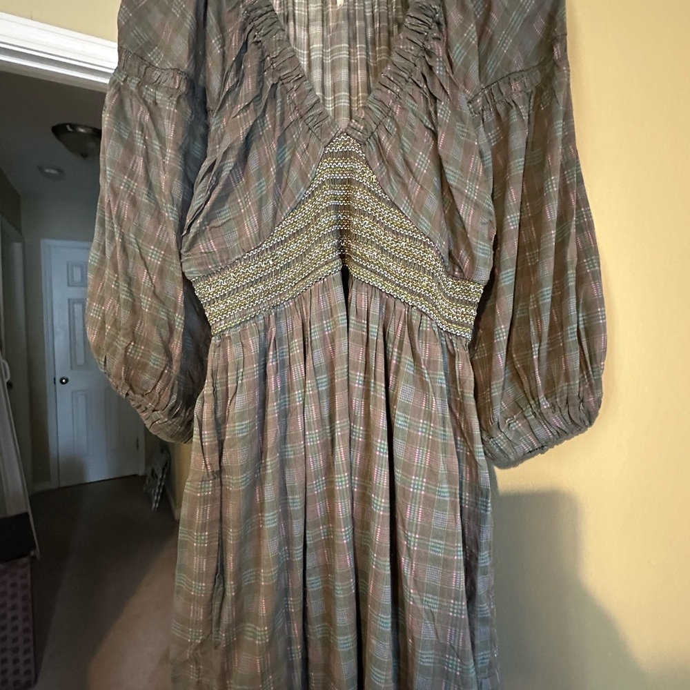 Free People  Green Maxi Dress